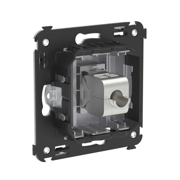 Купить DKC Компьютерная розетка RJ-45 без шторки в стену, кат.5e одинарная экранированная, "Avanti", "Закаленная сталь"