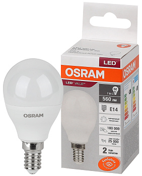 Osram LVCLP60 7SW/840 230V E14 10X1 4058075579651