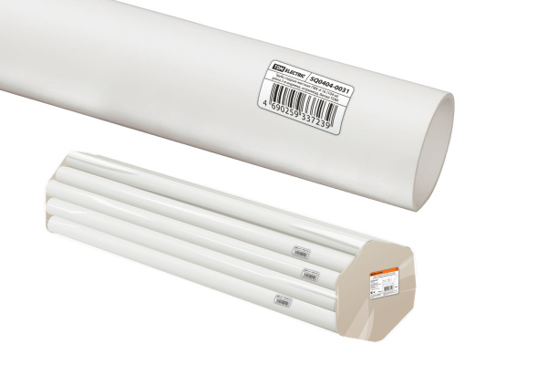 TDM Труба гладкая жесткая ПВХ d 16 (104 м) длина 2 м индивид. штрихкод, белая SQ0404-0031