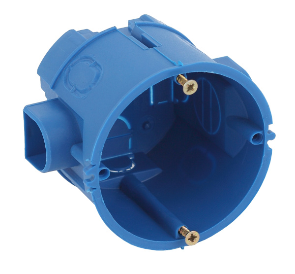 ЭРА KUTS-68-60-blue Коробка установочная КУТС 68х60мм для твердых стен саморез., стыковочные узлы синяя