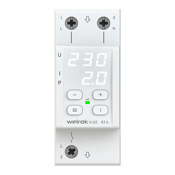 Welrok VI-63 Реле напряжения 63 А (max 80 A), 13 900 ВА