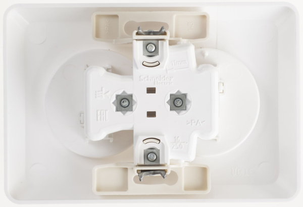 Купить Systeme Electric Этюд Бел Розетка 2-ая б/з со шторками 16А 250B