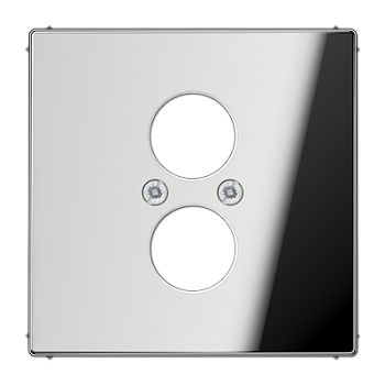 JUNG Крышка для 2-х гнезд подключения громкоговорителя полированный хром GCR2962-2