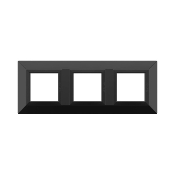 Купить DKC Рамка из металла, "Avanti", черная, 3 поста (6 мод.)