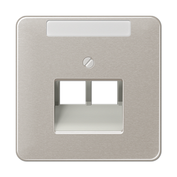 JUNG CD 500/CD plus Платина Накладка 2-ой наклонной ТЛФ/комп розетки с полем для надписи CD569-2NAUAPT