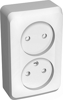 Systeme Electric Этюд наруж Бел Розетка 2-ая бе з/з со шторками