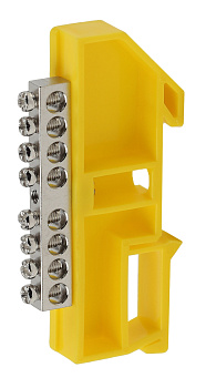 ЭРА NO-222-91-1 Желтый Шина PE "Земля" на на DIN-изол ШНИ-6х9-8 никелированная Д