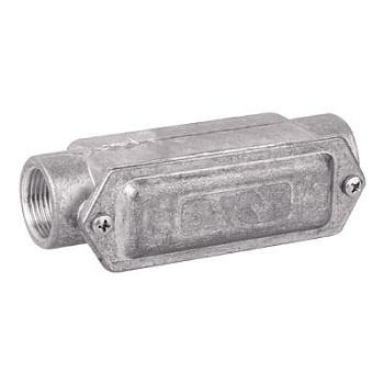 DKC Коробка протяжная алюминиевая, 2 ввода 180°, М32х1,5 ,IP55, 146х45х57мм