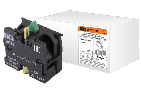 TDM Доп. контакт для светосигн. арм. c мет. основанием 1з (1НО) SQ0702-0082