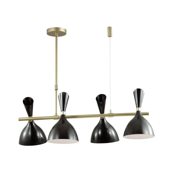 Odeon Light 4665/4 ODL20 431 золотой/черный Люстра E14 4*40W 220V RASTO