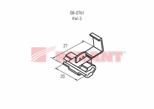 Купить ОТВЕТВИТЕЛЬ питания 0.5-1.0мм² красный Rexant 08-0761