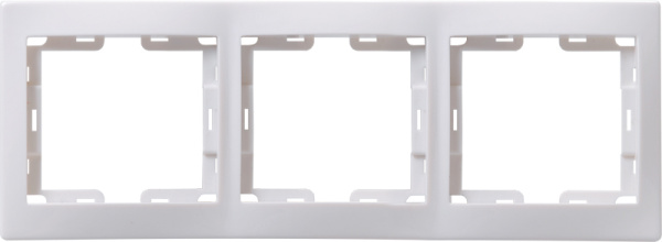IEK KVARTA РГ-3-КБ Рамка 3местн. горизонт. (белый)