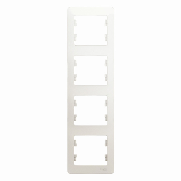 Systeme Electric Glossa Перламутр Рамка 4-ая, вертикальная