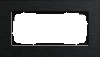 Gira ESP Черный анодированный алюминий Рамка 2-ая без перегородки 1002126