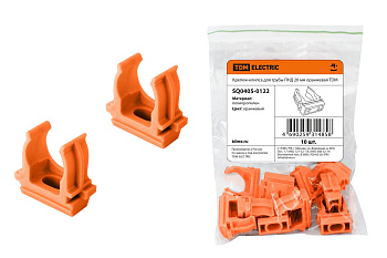 TDM Крепеж-клипса для трубы ПНД 20 мм (10 шт.) оранжевая SQ0405-0122