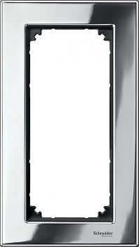 SE Merten SM M-Elegance Хром Рамка 2-ая без перегородки MTN403839