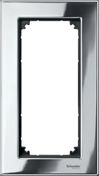 SE Merten SM M-Elegance Хром Рамка 2-ая без перегородки MTN403839
