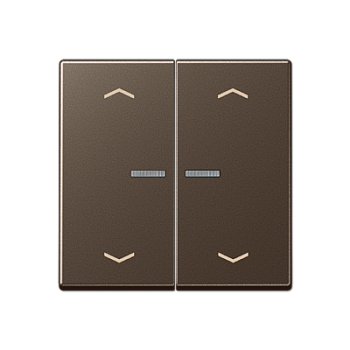 JUNG Клавиша для KNX кнопки, 2 группы, с окошком, символы стрелки дюропласт мокка A102KO5PMO