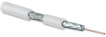 Hyperline COAX-SAT703N-WH-100 Кабель коаксиальный SAT703N, 75 Ом, жила - 17 AWG (1.13 mm, медь,solid), экран - фольга+оплетка (луженная медь, 45%), об 49094