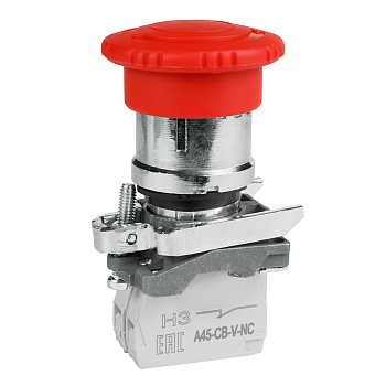 КЭАЗ Кнопка ав ост возв пов OptiSignal D22 C4-ESTR-01 металл 1НЗ XB4BS8442