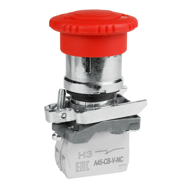 КЭАЗ Кнопка ав ост возв пов OptiSignal D22 C4-ESTR-11 металл 1НО+1НЗ XB4BS8445