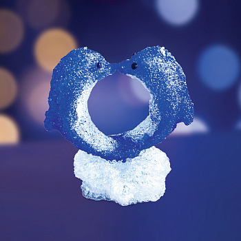 NEON-NIGHT Акриловая светодиодная фигура "Романтичные дельфины" 30х25х35 см, 128 светодиодов, IP65 понижающий трансформатор в комплекте, 513-133