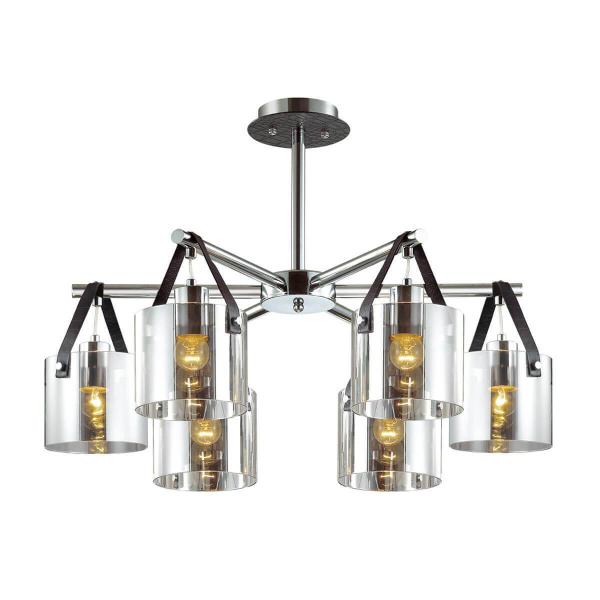 Lumion 3716/6C LN18 132 хром/дымчатый Люстра потолочная E27 6*60W 220V VALARIE