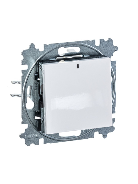 Купить ABB EPJ Levit белый / дымчатый чёрный Переключатель 1-кл, с ориент, подсветкой 2CHH590646A6062