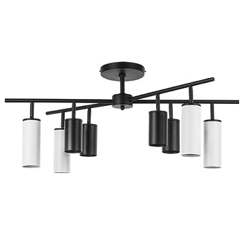 Lightstar LR728374864 Люстра RULLO 8х50W GU10 ЧЕРНЫЙ/БЕЛЫЙ (571728+214437-4+214486-4), шт