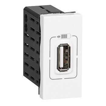 Legrand DLP USB роз. д/зарядки одинар. бел 077591