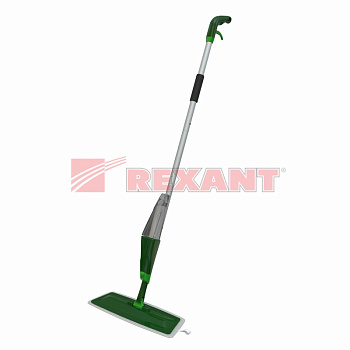 Швабра с распылителем DTB-03 (Green); в комплекте дополнительная накладка из микрофибры Rexant 70-0373