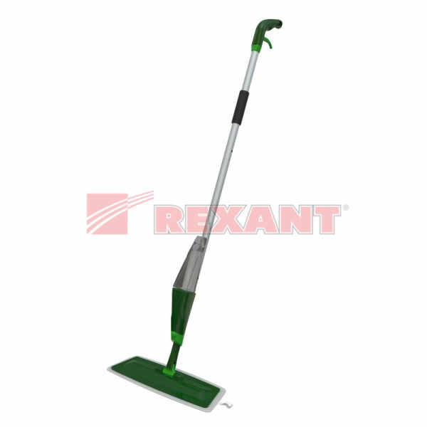 Швабра с распылителем DTB-03 (Green); в комплекте дополнительная накладка из микрофибры Rexant 70-0373