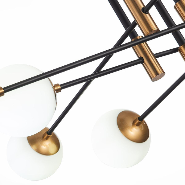 Купить ST Luce SL1203.402.08 Люстра потолочная Бронза,Черный/Белый E27 8*40W