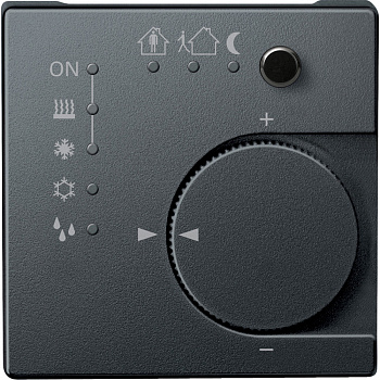 SE Merten KNX SM Антрацит Выключатель 4-кнопочный с терморегулятором MTN616814