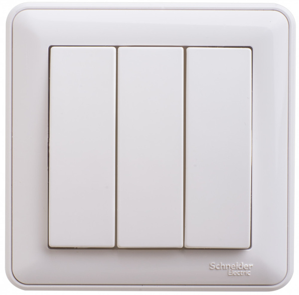 Systeme Electric Wessen 59 Бел Выключатель 3-клавишный, 10АХ (в сборе)