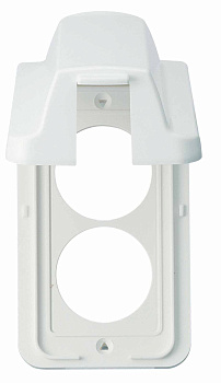Anam Legrand Selix Бел Накладка розетки 2-ой с выпуклой крышкой 6752 57W