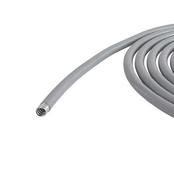 DKC Металлорукав DN 20мм в гладкой ПВХ изоляции, Dвн 20,5 мм, Dнар 27,0, 50 м, цвет серый