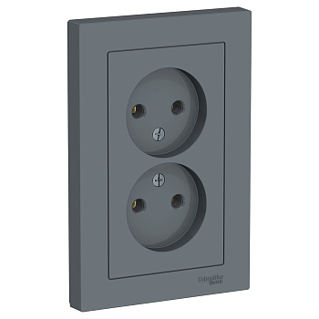 Systeme Electric AtlasDesign Грифель Розетка б/з двойная, 16А, в сборе