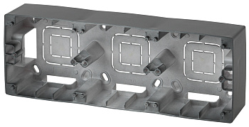 ЭРА 12-6103-05 Антрацит Коробка наклад. монтажа 3 поста, 12