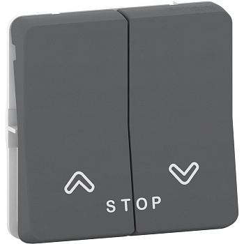 SE Mureva Styl Антрацит Кнопка для управления жалюзи, IP55 MUR35042