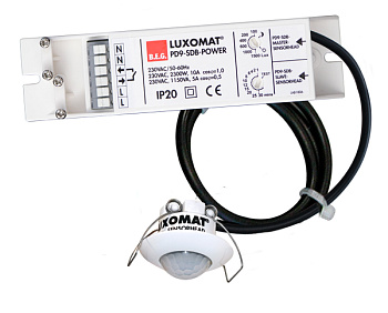 BEG Белый Мини-датчик присутствия потолочный 360°, с выносным блоком, диаметр действия 10м IP65 92912