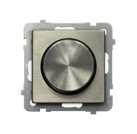 Ospel Sonata Медь (Новое серебро) Светорегулятор поворотно-нажимной для нагрузки лампами накаливания и галогенными ŁP-8RM/m/44