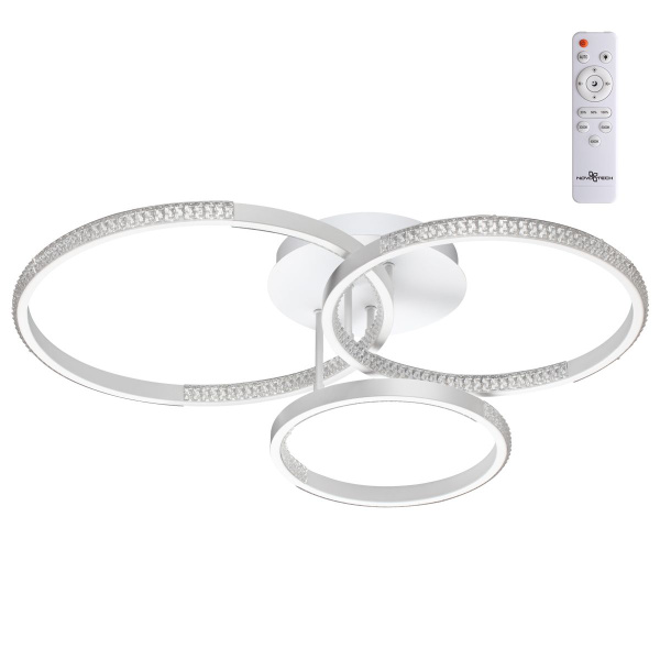 Novotech 358924 OVER NT22 белый Светильник накладной светодиодный диммируемый (пульт ДУ в комплекте) IP20 LED 3000~6000К 60W 220V CALM