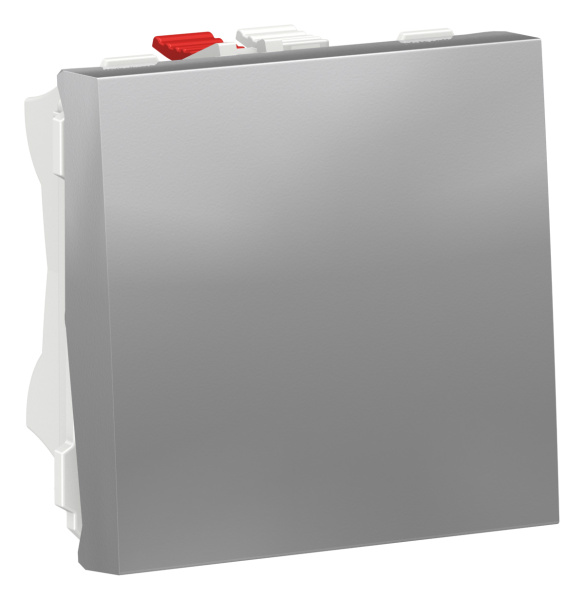 Купить SE Unica Modular Алюминий Переключатель 1-клавишный, сх. 6, 10 AX, 250В, 2 модуля NU320330