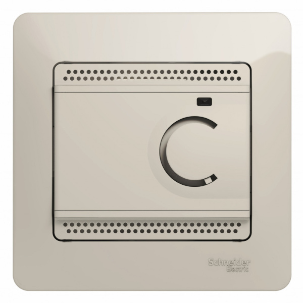 Systeme Electric Glossa Молочный Регулятор теплого пола с датчиком (в сборе)