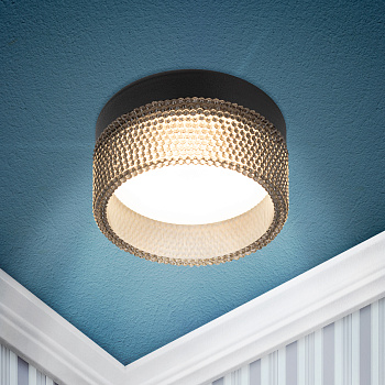 ЭРА Встраиваемый светильник под лампу GX53 ЭРА DK97 BK/BK черный