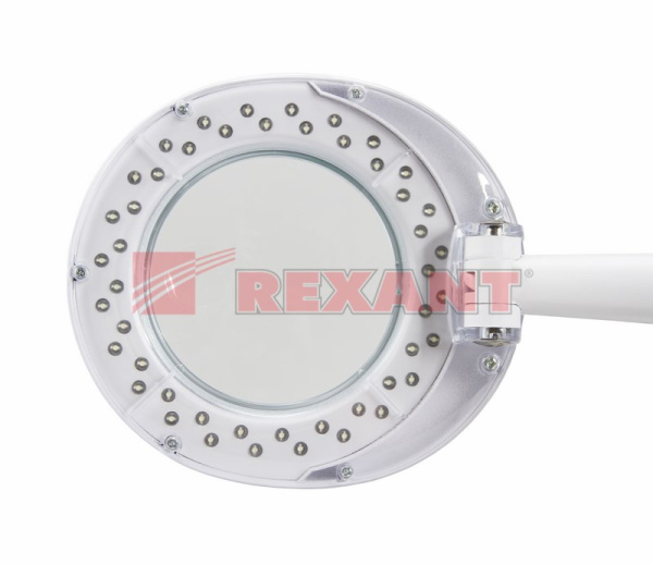 Купить Лупа настольная 3D+12D с подсветкой 48LED, белая Rexant 31-0245