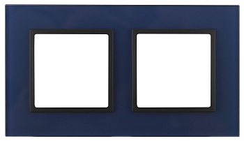 ЭРА 14-5102-29 Elegance Синий/антрацит Стекло Рамка 2-ая