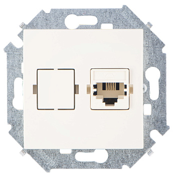Simon 15 Бежевая Розетка ТЛФ 1-ая RJ11, винт.зажим 1591480-031