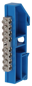 ЭРА NO-222-85-1 Синий Шина N "Ноль" на DIN-изол ШНИ-6х9-8 никелированная Д